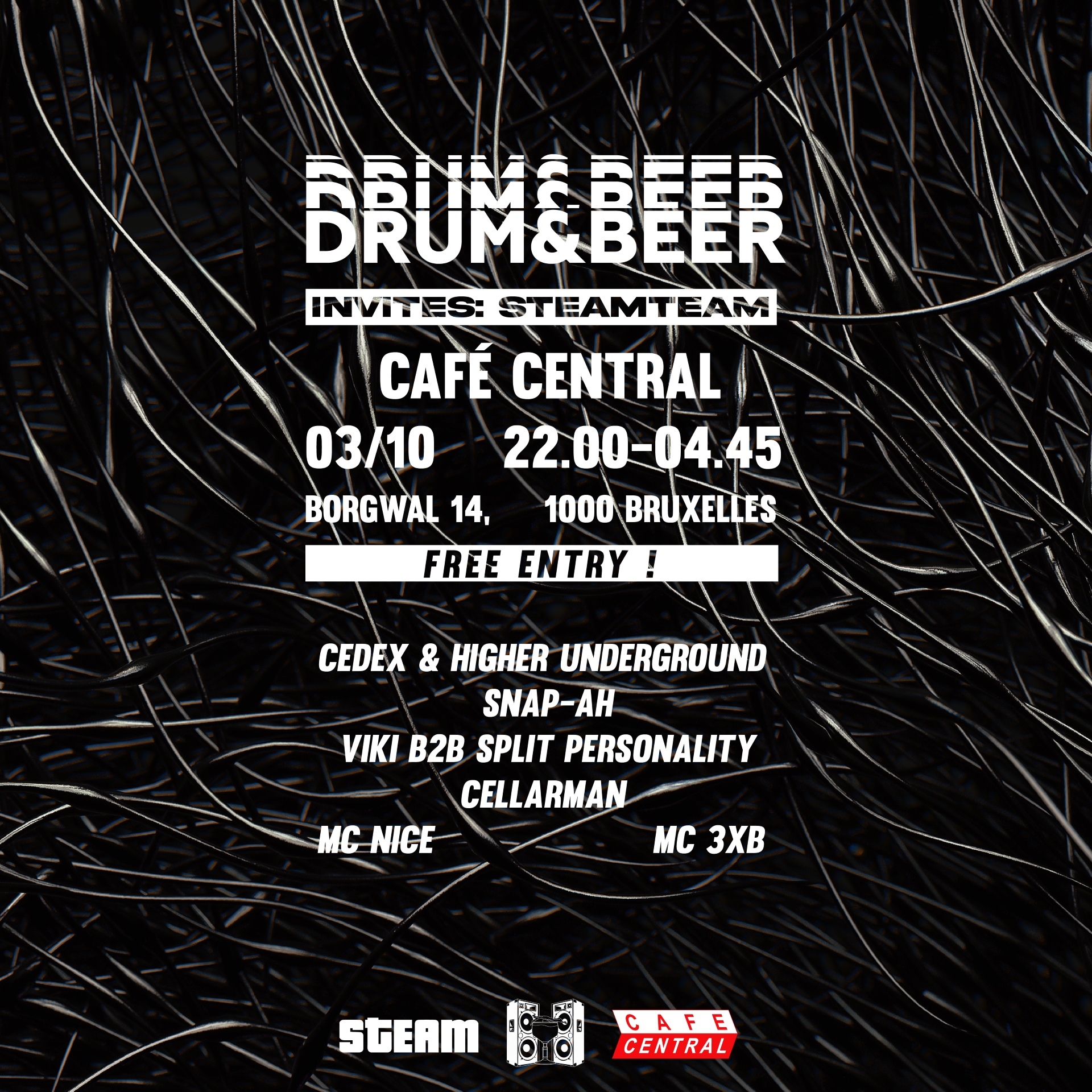 Drum & Beer invites STEAMteam @Café Central