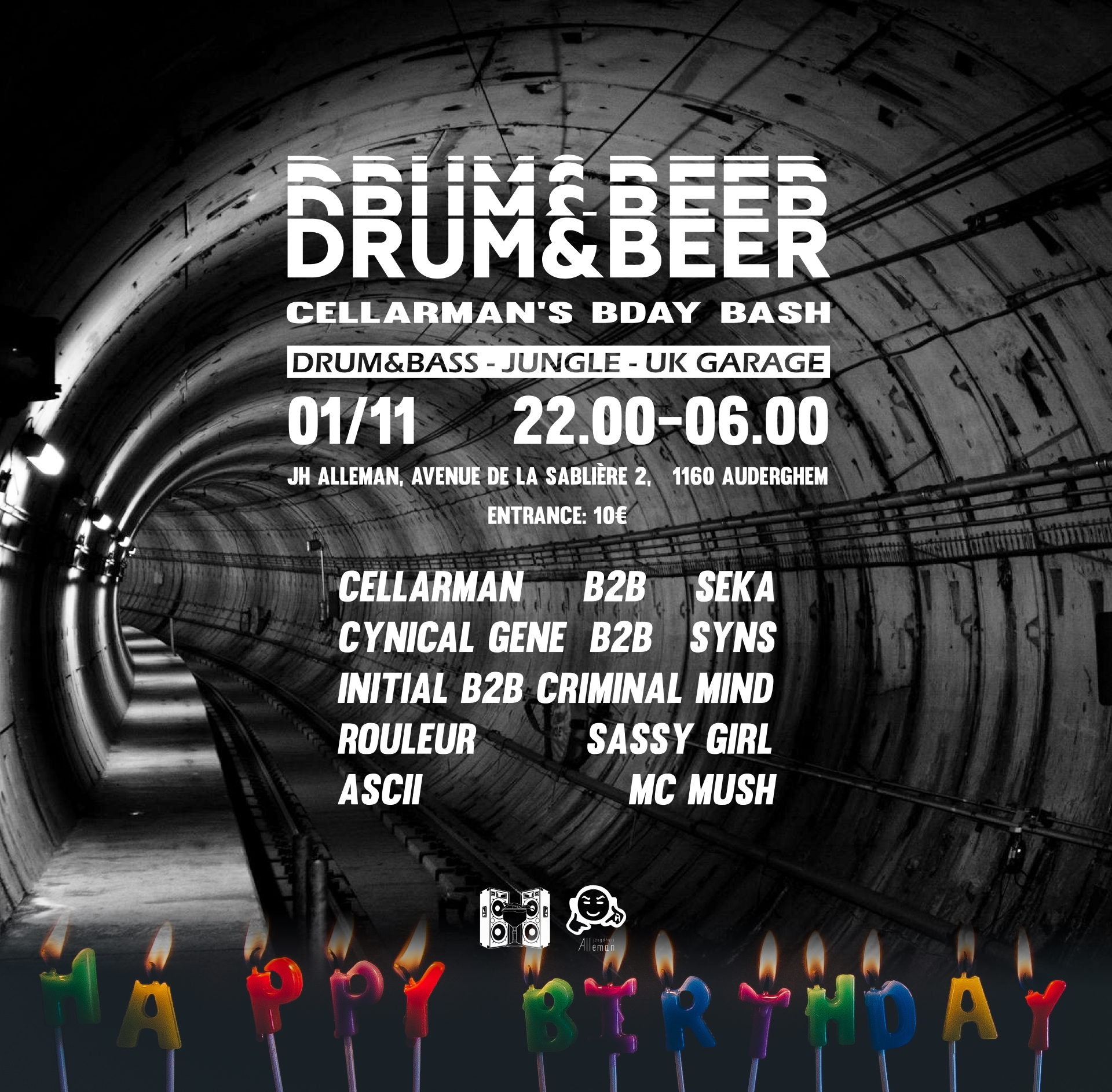 Drum & Beer: Cellarman's Bday Bash @JH Alleman